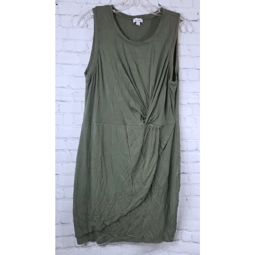 #14 Love Fire Dark green faux tie XL dress